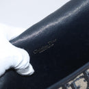 Christian Dior Trotter Canvas Shoulder Bag Navy Gold Auth fm5214-11