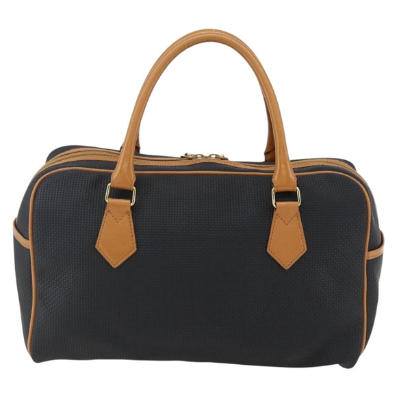 SAINT LAURENT Hand Bag PVC Black Gold Auth fm5215