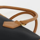 SAINT LAURENT Hand Bag PVC Black Gold Auth fm5215-8