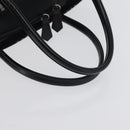 Burberrys Nova Check Blue Label Hand Bag Nylon Black Silver Auth fm5217-7