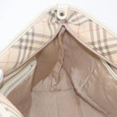 BURBERRY Nova Check Blue Label Hand Bag Nylon Pink Silver Auth fm5218-18