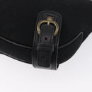 BURBERRY Shoulder Bag Canvas Leather Black Auth fm5219-14