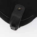 BURBERRY Shoulder Bag Canvas Leather Black Auth fm5219-16