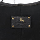 BURBERRY Shoulder Bag Canvas Leather Black Auth fm5219-17