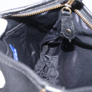 BURBERRY Shoulder Bag Canvas Leather Black Auth fm5219-19