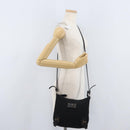 BURBERRY Shoulder Bag Canvas Leather Black Auth fm5219-22