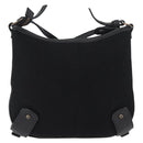 BURBERRY Shoulder Bag Canvas Leather Black Auth fm5219-2