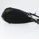 BURBERRY Shoulder Bag Canvas Leather Black Auth fm5219-3