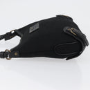 BURBERRY Shoulder Bag Canvas Leather Black Auth fm5219-4