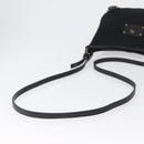BURBERRY Shoulder Bag Canvas Leather Black Auth fm5219-7