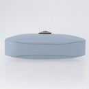 Salvatore Ferragamo Gancini Shoulder Bag Leather Light Blue Silver Auth fm5224-10
