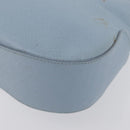 Salvatore Ferragamo Gancini Shoulder Bag Leather Light Blue Silver Auth fm5224-14