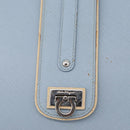 Salvatore Ferragamo Gancini Shoulder Bag Leather Light Blue Silver Auth fm5224-15