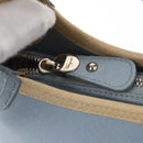 Salvatore Ferragamo Gancini Shoulder Bag Leather Light Blue Silver Auth fm5224-16