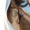 Salvatore Ferragamo Gancini Shoulder Bag Leather Light Blue Silver Auth fm5224-20