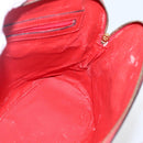 CELINE Hand Bag Leather Red Gold Auth fm5225-17