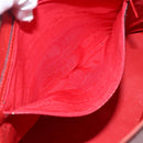 CELINE Hand Bag Leather Red Gold Auth fm5225-20