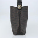 CELINE Macadam Canvas Shoulder Bag PVC Leather Black Gold Auth fm5227-4