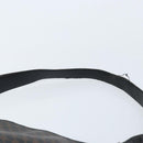 CELINE Macadam Canvas Shoulder Bag PVC Leather Black Gold Auth fm5227-14