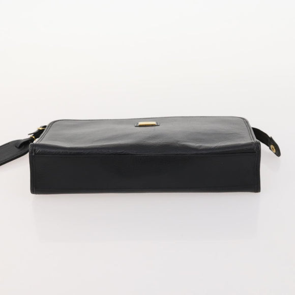 Burberrys Blue Label Bag Leather 5 Set Black Brown Auth fm5229