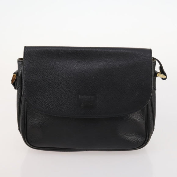 Burberrys Nova Check Bag Canvas Leather 5 Set Black Navy beige Auth fm5230