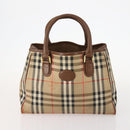 Burberrys Nova Check Bag Canvas Leather 5 Set Black Navy beige Auth fm5230-2