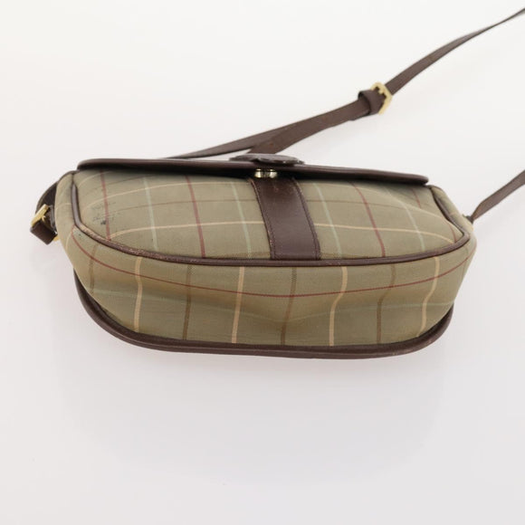 Burberrys Nova Check Bag Canvas Leather 5 Set Black Navy beige Auth fm5230