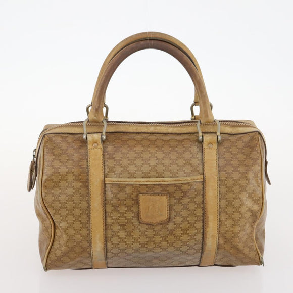 CELINE Macadam Canvas C Macadam Canvas Bag PVC 2 Set Brown Black Auth fm5231