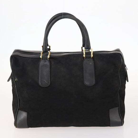 CELINE Macadam Canvas C Macadam Canvas Bag PVC 2 Set Brown Black Auth fm5231