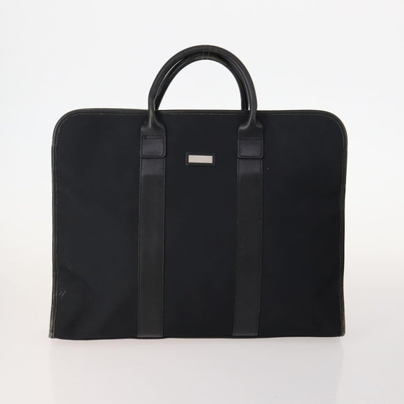 Burberry Nova Check Blue Label Tas Leer PVC 5 Delig Zwart Beige Auth fm5233