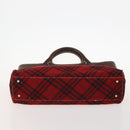 Burberry Nova Check Blue Label Tas Leer PVC 5 Delig Zwart Beige Auth fm5233-20