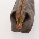 CELINE Macadam Canvas C Macadam Canvas Pouch PVC 3 Set Beige Brown Auth fm5234-10