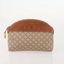 CELINE Macadam Canvas C Macadam Canvas Pouch PVC 3 Set Beige Brown Auth fm5234-14