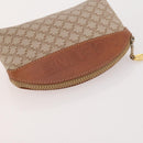 CELINE Macadam Canvas C Macadam Canvas Pouch PVC 3 Set Beige Brown Auth fm5234-17