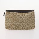 CELINE Macadam Canvas C Macadam Canvas Pouch PVC 3 Set Beige Brown Auth fm5234-3