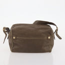 CELINE Macadam Canvas Clutch Bag PVC Leather 3 Set Brown Beige Auth fm5236-16