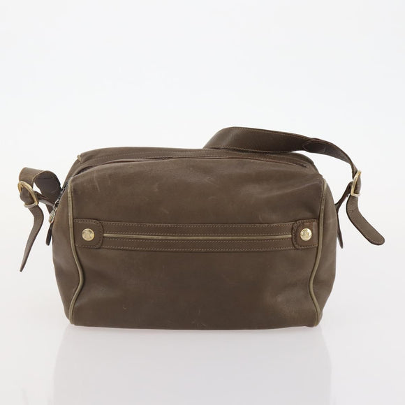 CELINE Macadam Canvas Clutch Bag PVC Leather 3 Set Brown Beige Auth fm5236