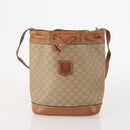 CELINE Macadam Canvas Clutch Bag PVC Leather 3 Set Brown Beige Auth fm5236-2