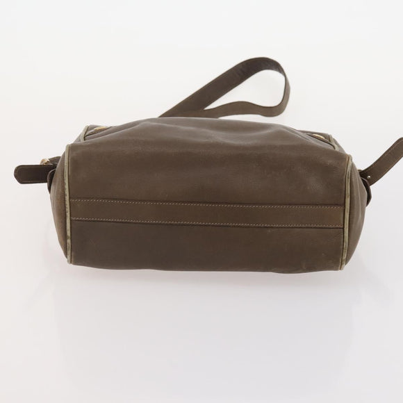 CELINE Macadam Canvas Clutch Bag PVC Leather 3 Set Brown Beige Auth fm5236