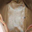 CELINE Macadam Canvas Clutch Bag PVC Leather 3 Set Brown Beige Auth fm5236-8