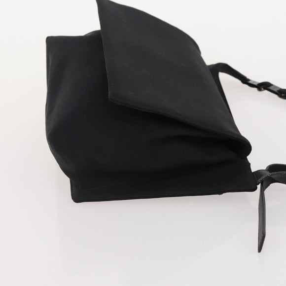 Salvatore Ferragamo Pouch Bag Canvas Leather Nylon 3 Set Black Gray Auth fm5238