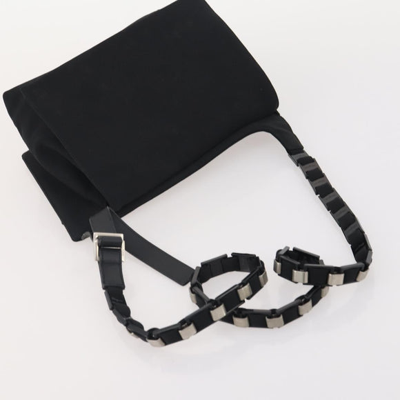 Salvatore Ferragamo Pouch Bag Canvas Leather Nylon 3 Set Black Gray Auth fm5238
