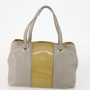 Salvatore Ferragamo Pouch Bag Canvas Leather Nylon 3 Set Black Gray Auth fm5238-3