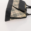 BURBERRY Nova Check Blue Label Bag Canvas Suede 4 Set Brown Beige Auth fm5239-10