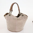 BURBERRY Nova Check Blue Label Bag Canvas Suede 4 Set Brown Beige Auth fm5239-15