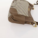 BURBERRY Nova Check Blue Label Bag Canvas Suede 4 Set Brown Beige Auth fm5239-22