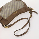 BURBERRY Nova Check Blue Label Bag Canvas Suede 4 Set Brown Beige Auth fm5239-23