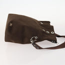 BURBERRY Nova Check Blue Label Bag Canvas Suede 4 Set Brown Beige Auth fm5239-4