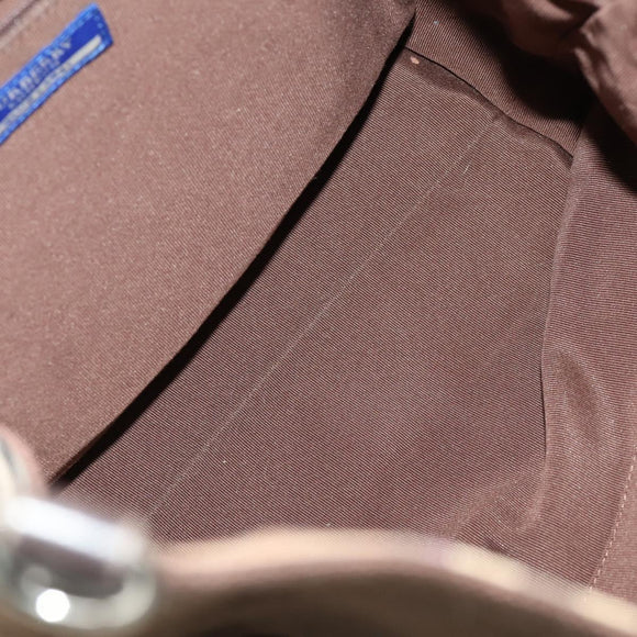 BURBERRY Nova Check Blue Label Bag Canvas Suede 4 Set Brown Beige Auth fm5239