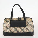 BURBERRY Nova Check Blue Label Bag Canvas Suede 4 Set Brown Beige Auth fm5239-8